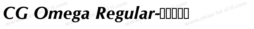 CG Omega Regular字体转换